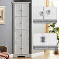 Tall Storage Cabinet With Doors And 4 Shelves For