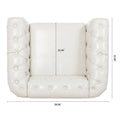 1 Seater Sofa For Living Room White Pu