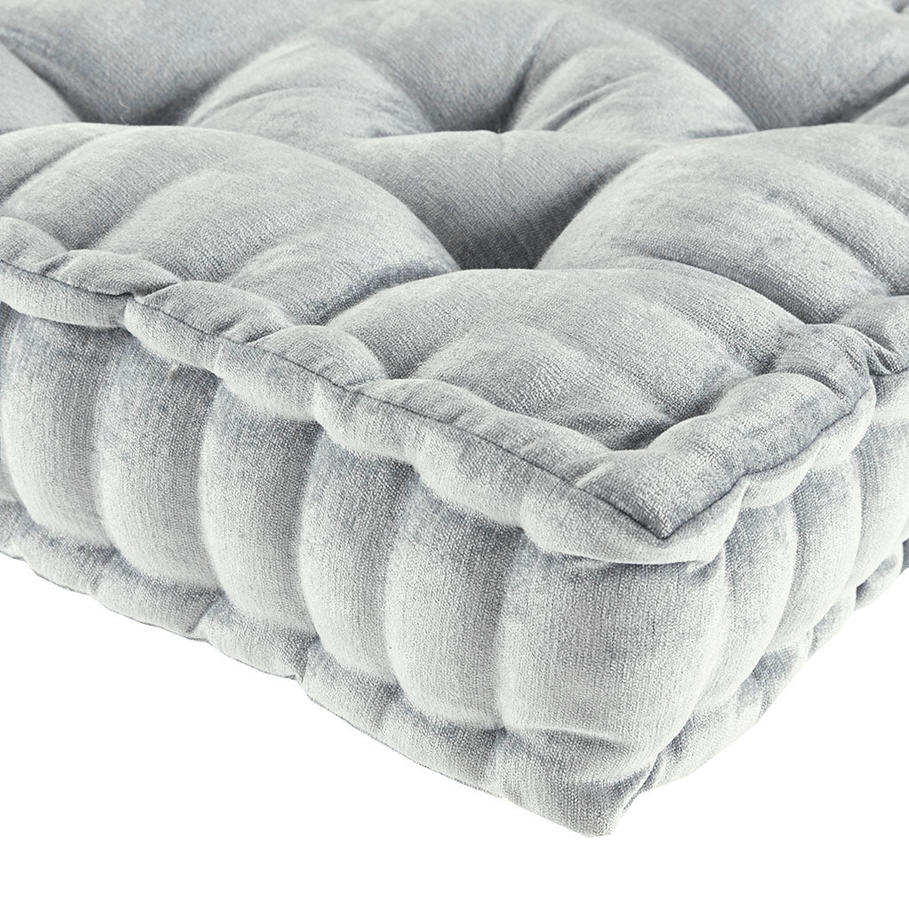 Poly Chenille Square Floor Pillow Cushion grey-polyester