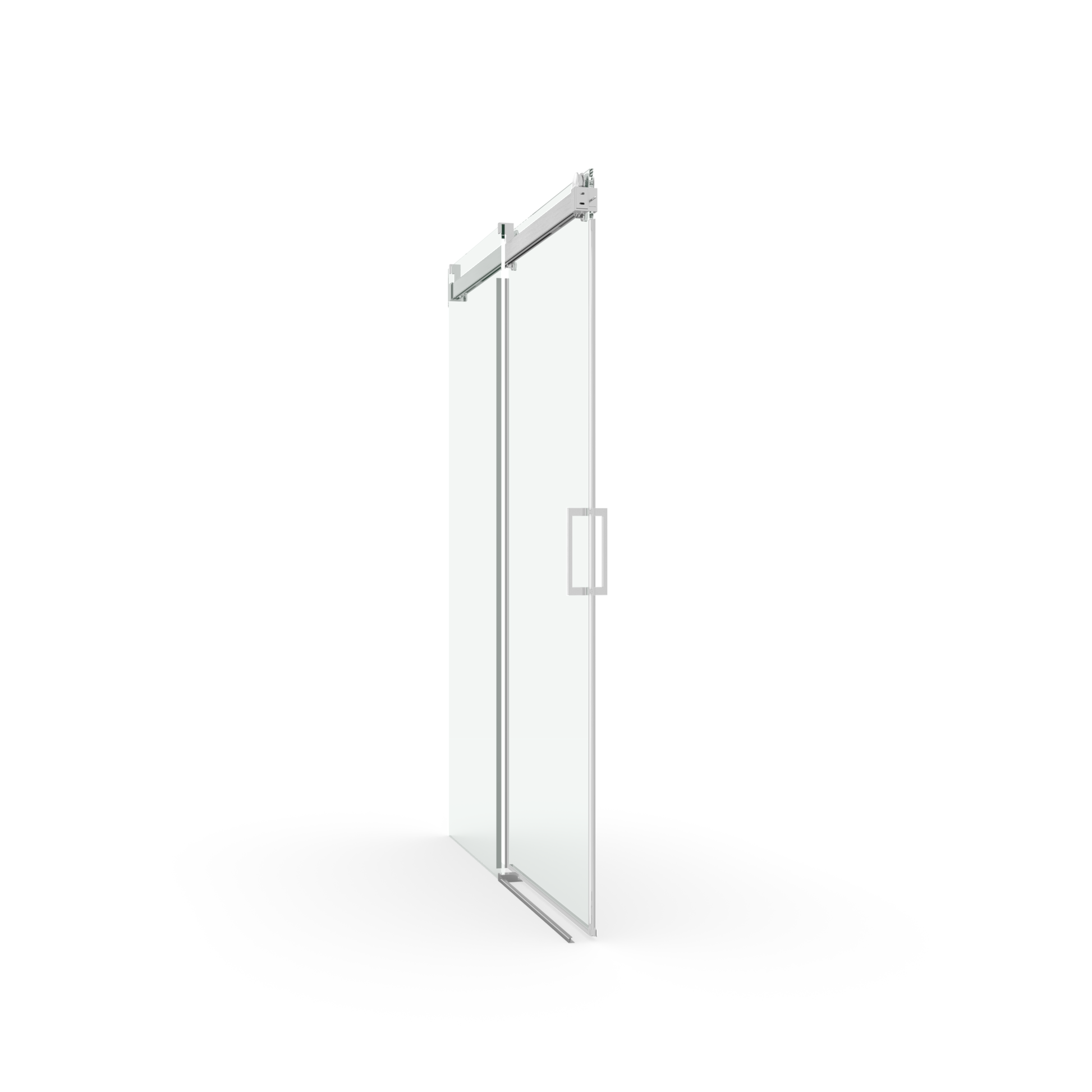 56" 60" W X 76" H Frameless Soft Closing Single Sliding Shower Door, 1 4" 6Mm Tempered Glass With Explosion Proof Coating Via Express Delivery, Chrome 24D01 60Chx Chrome Tempered Glass