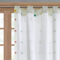 Cotton Jacquard Pom Pom Curtain Panel Only 1 Pc Panel Multi Cotton