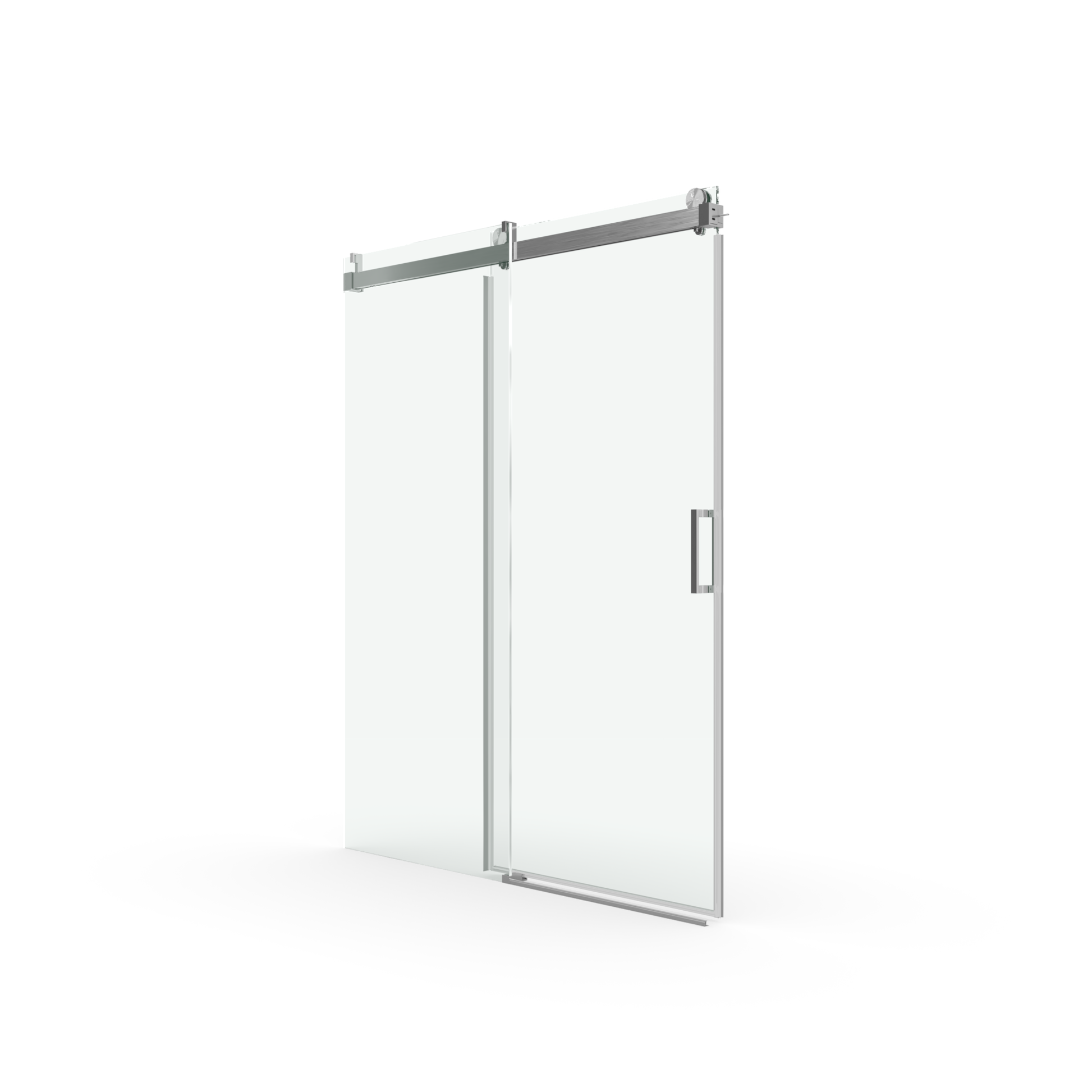 56 To 60 In. W X 76 In. H Sliding Frameless Soft Close Shower Door With Premium 3 8 Inch 10Mm Thick Tampered Glass In Brushed Nickel 22D01 60Bn Brushed Nickel Tempered Glass