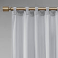 Room Darkening Poly Velvet Rod Pocket Back Tab Curtain Panel Pair 2 Pcs Window Panels Light Grey Polyester