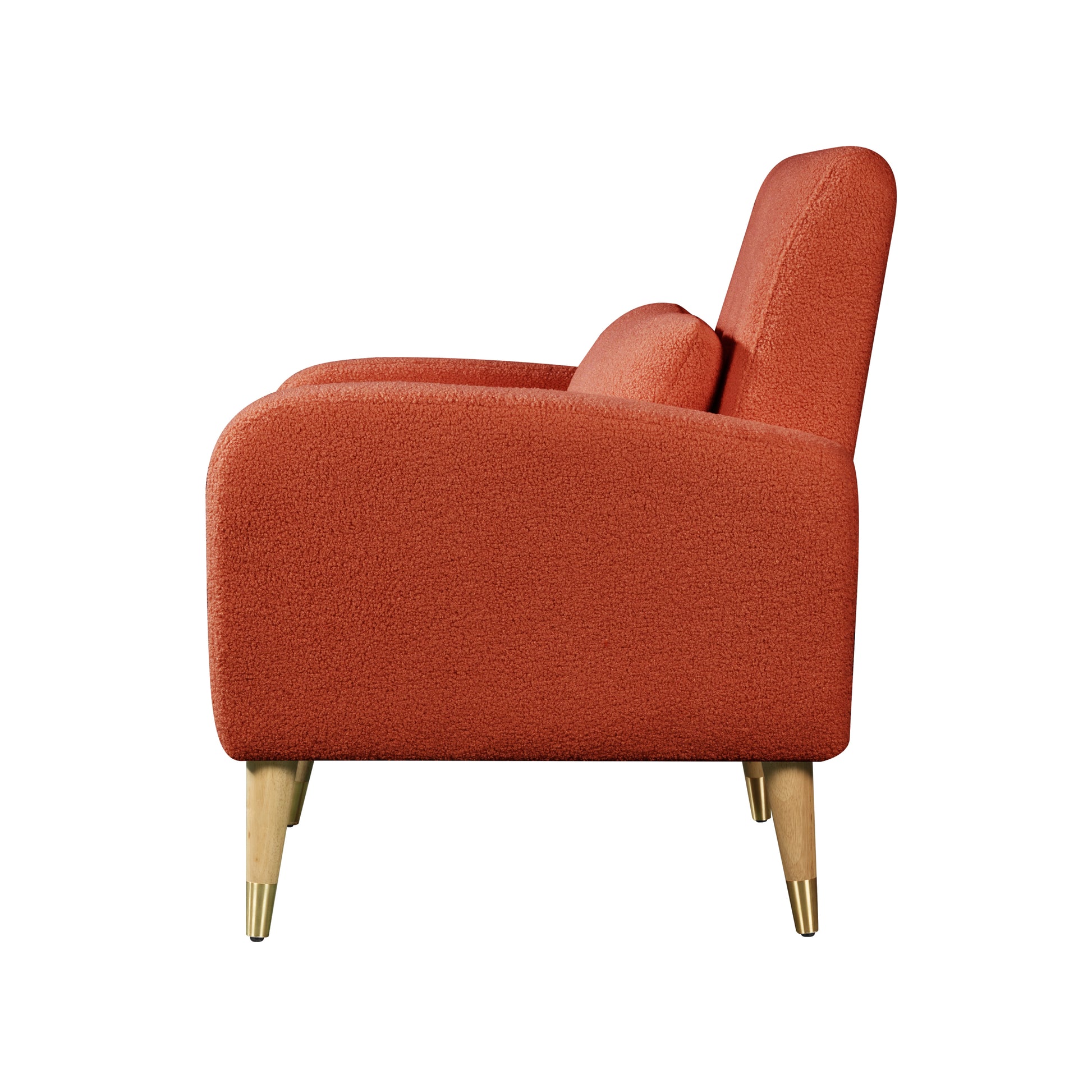 1018 Brown Accent Chair Red Foam Fabric