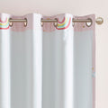 Rainbow With Metallic Printed Total Blackout Curtain Panel Only 1 Pc Panel Pink Polyester