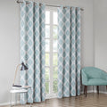 Printed Ikat Blackout Curtain Panel Only 1 Pc Panel Aqua Polyester