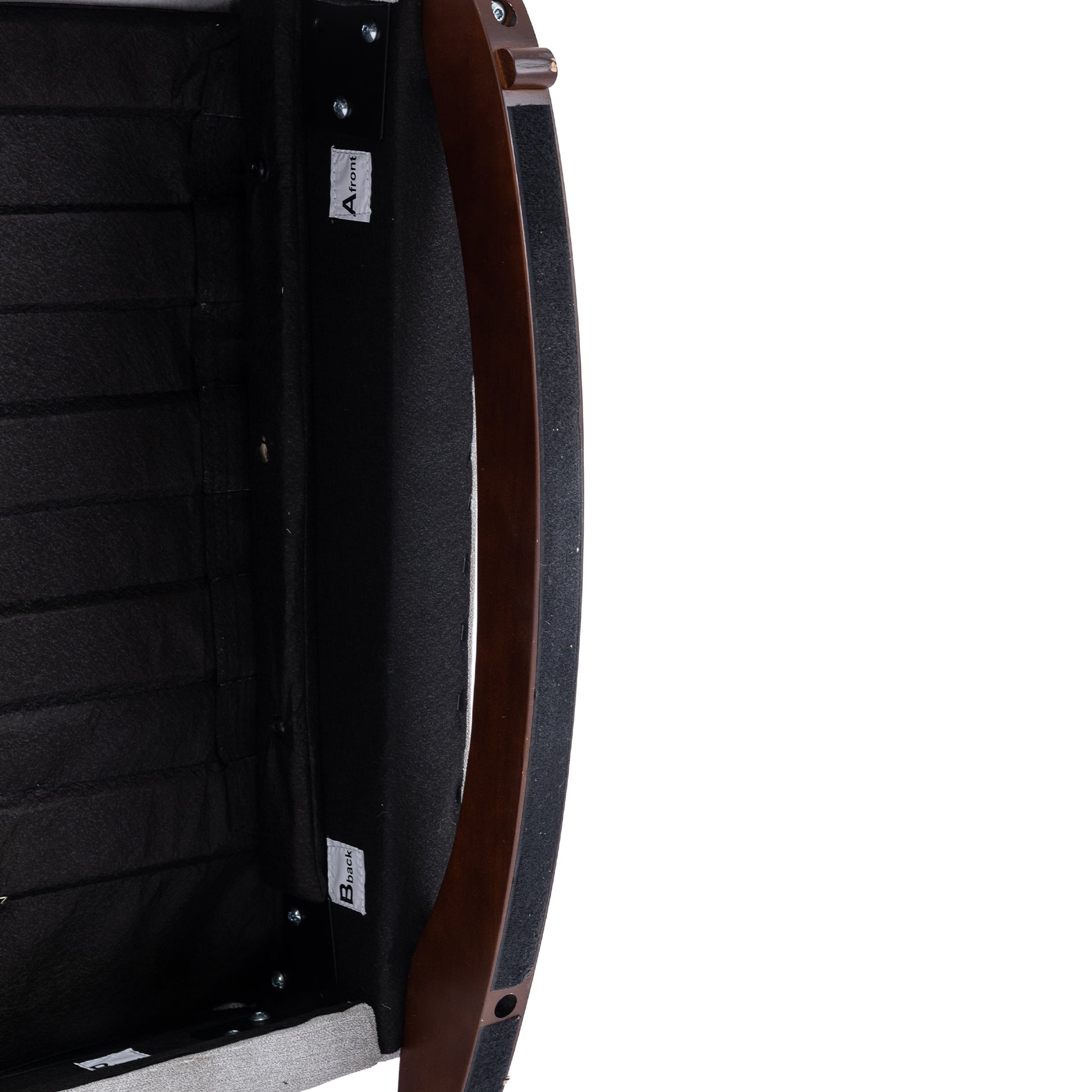 Coolmore Rocking Chair Upholstered Mid Century Modern Rocker Oversized Wingback Armchair For Living Room Light Gray Linen