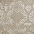 Knitted Jacquard Paisley Total Blackout Grommet Top Curtain Panel Only 1 Pc Panel Champagne Polyester