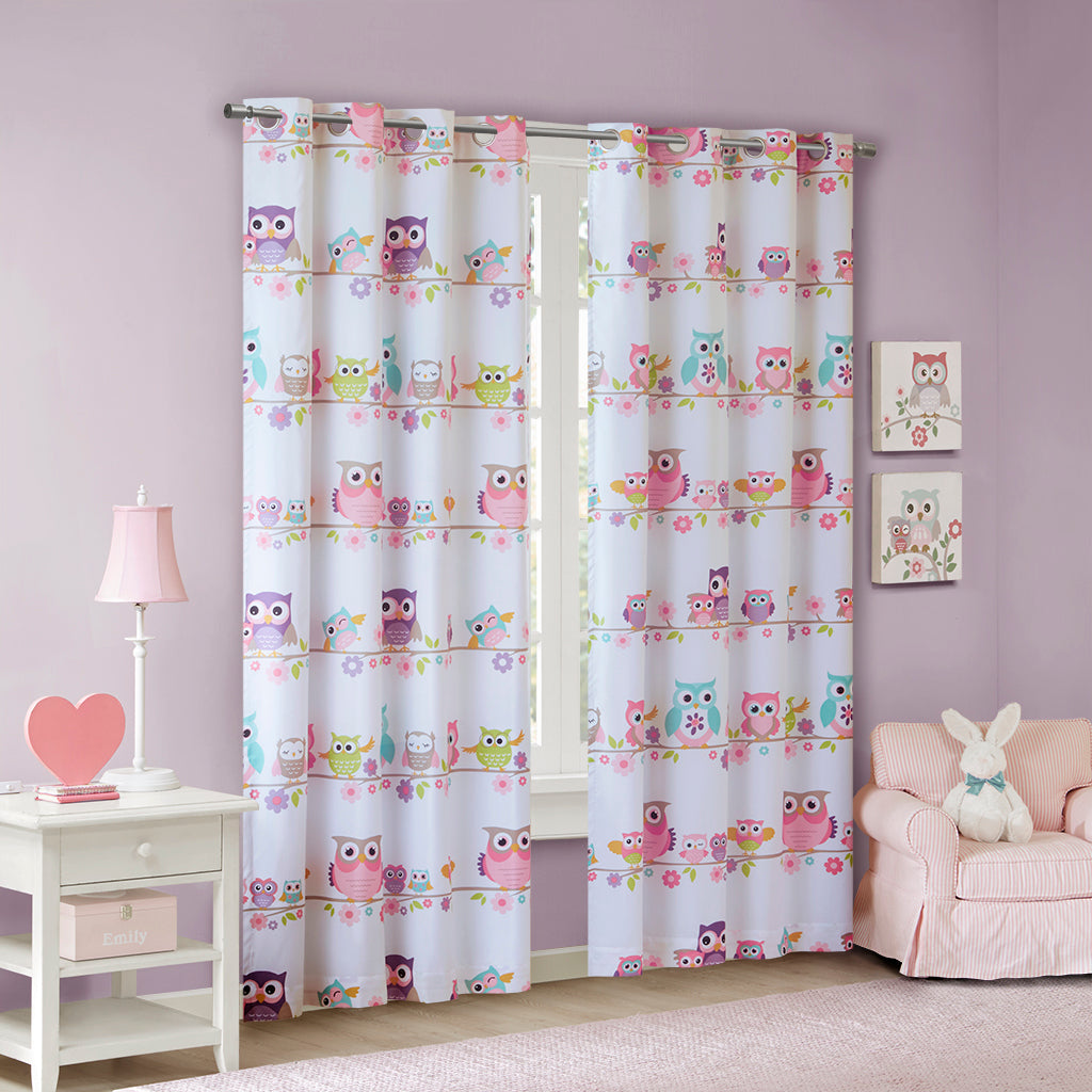 Owl Printed Blackout Curtain Panel Only 1 Pc Panel Multi Polyester