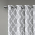 Printed Ikat Blackout Curtain Panel Only 1 Pc Panel Grey Polyester