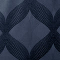 Ogee Knitted Jacquard Total Blackout Curtain Panel Only 1 Pc Panel Navy Polyester