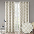 Printed Ikat Blackout Curtain Panel Only 1 Pc Panel Taupe Polyester