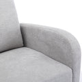 Coolmore Rocking Chair Upholstered Mid Century Modern Rocker Oversized Wingback Armchair For Living Room Light Gray Linen