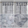 Printed Floral Twist Tab Top Voile Sheer Curtain Only 1 Pc Panel Multicolor Polyester