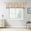 Embroidered Window Valance Yellow 50X18