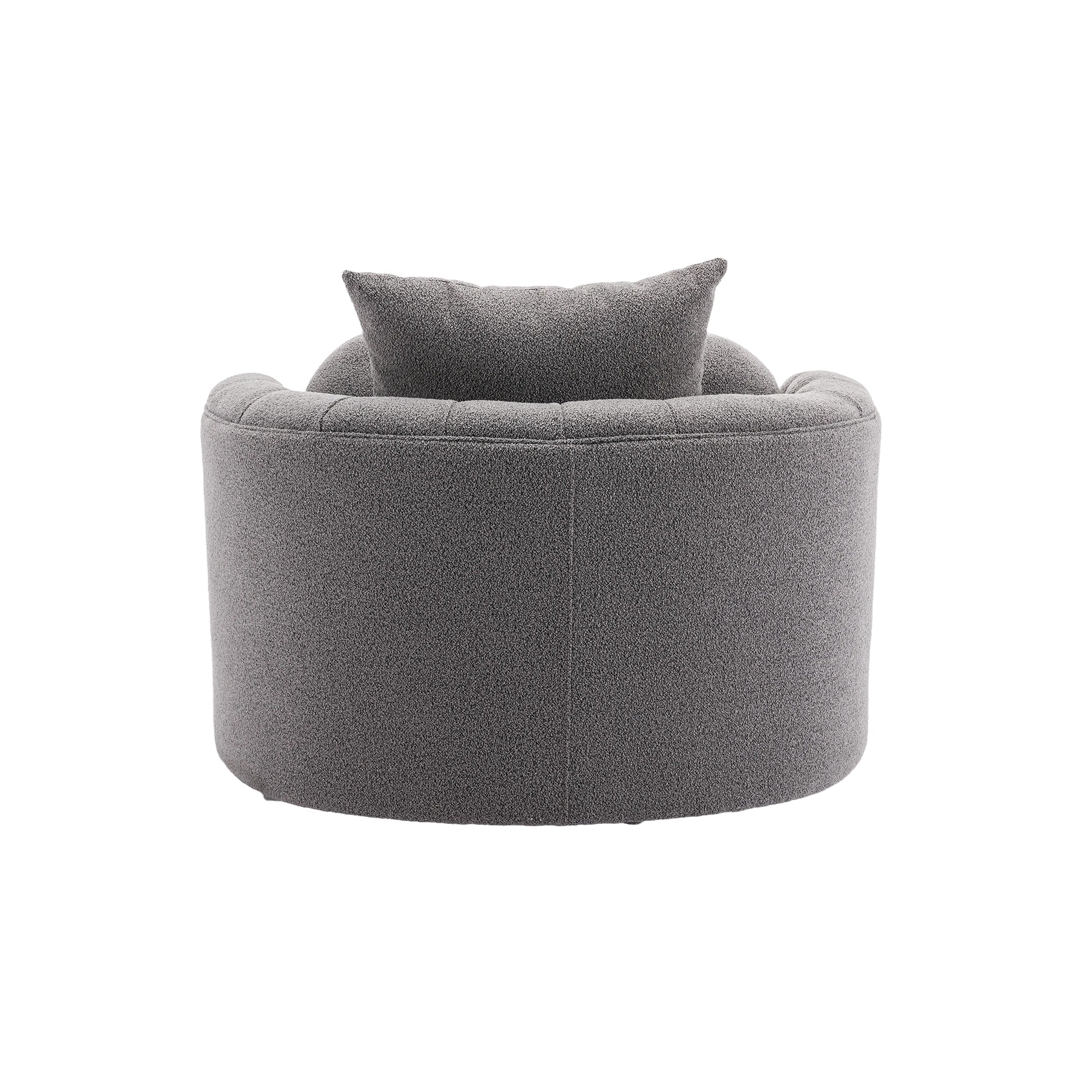 COOLMORE Modern swivel accent chair barrel chair for dark gray-linen