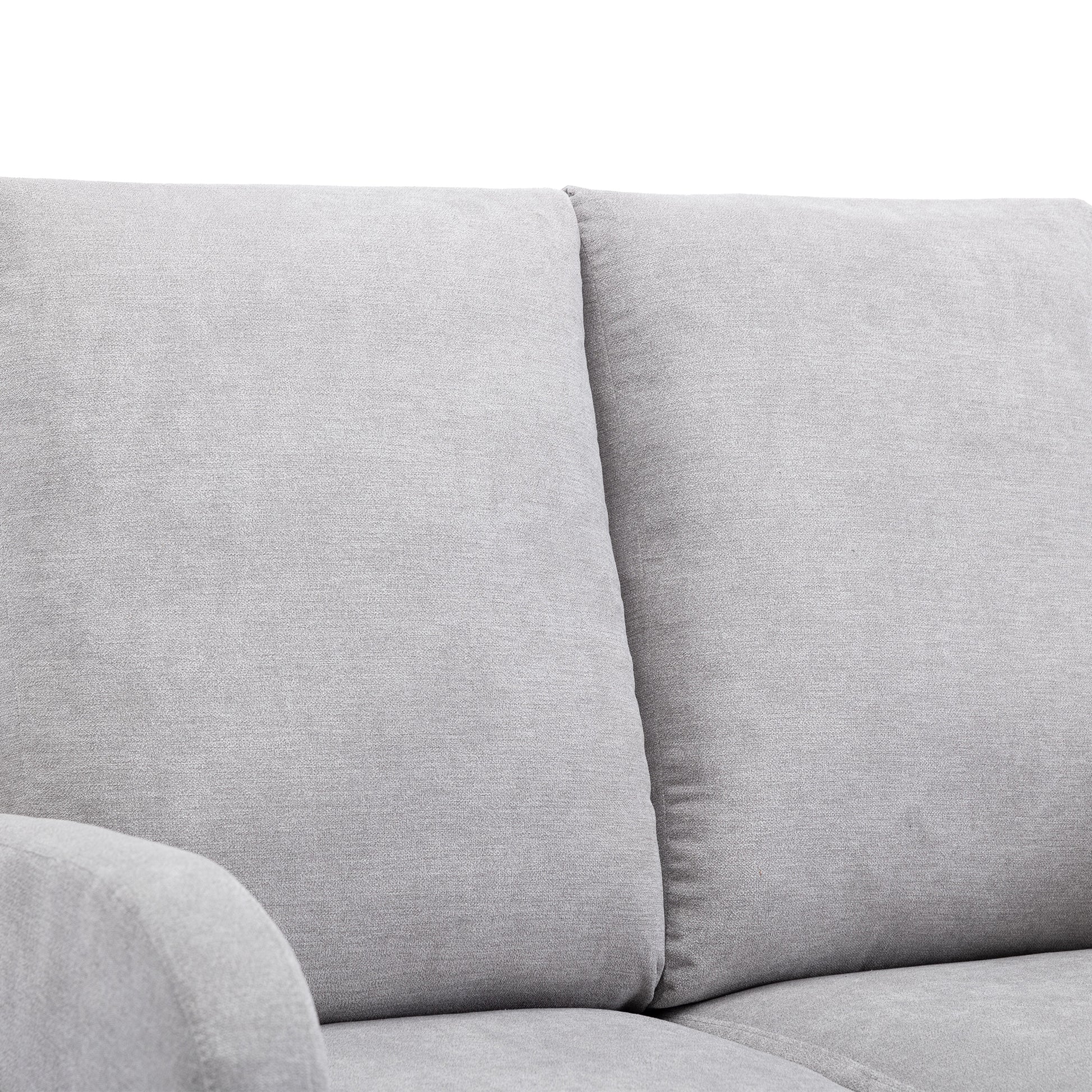 Coolmore Rocking Chair Upholstered Mid Century Modern Rocker Oversized Wingback Armchair For Living Room Light Gray Linen