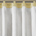 Embroidered Curtain Panel Yellow Polyester