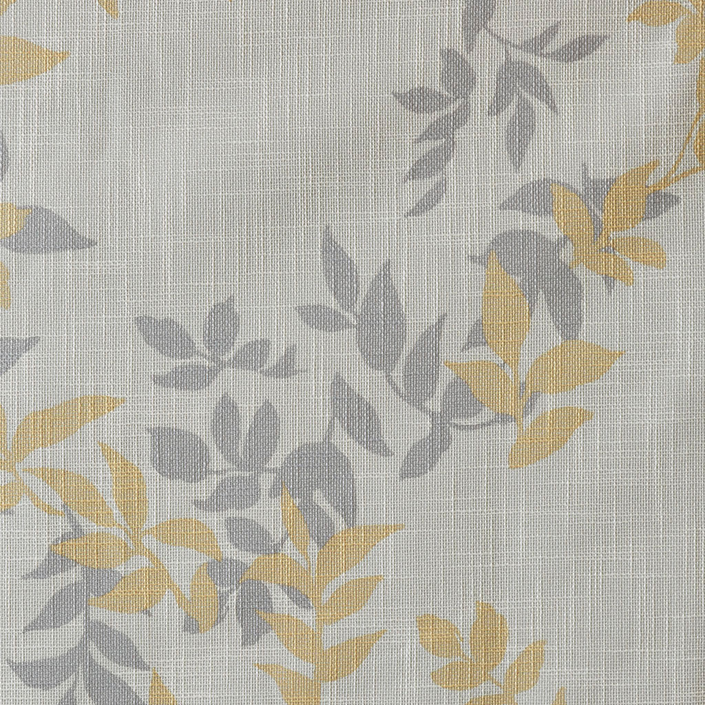 Printed Botanical Blackout Curtain Panel Yellow Polyester