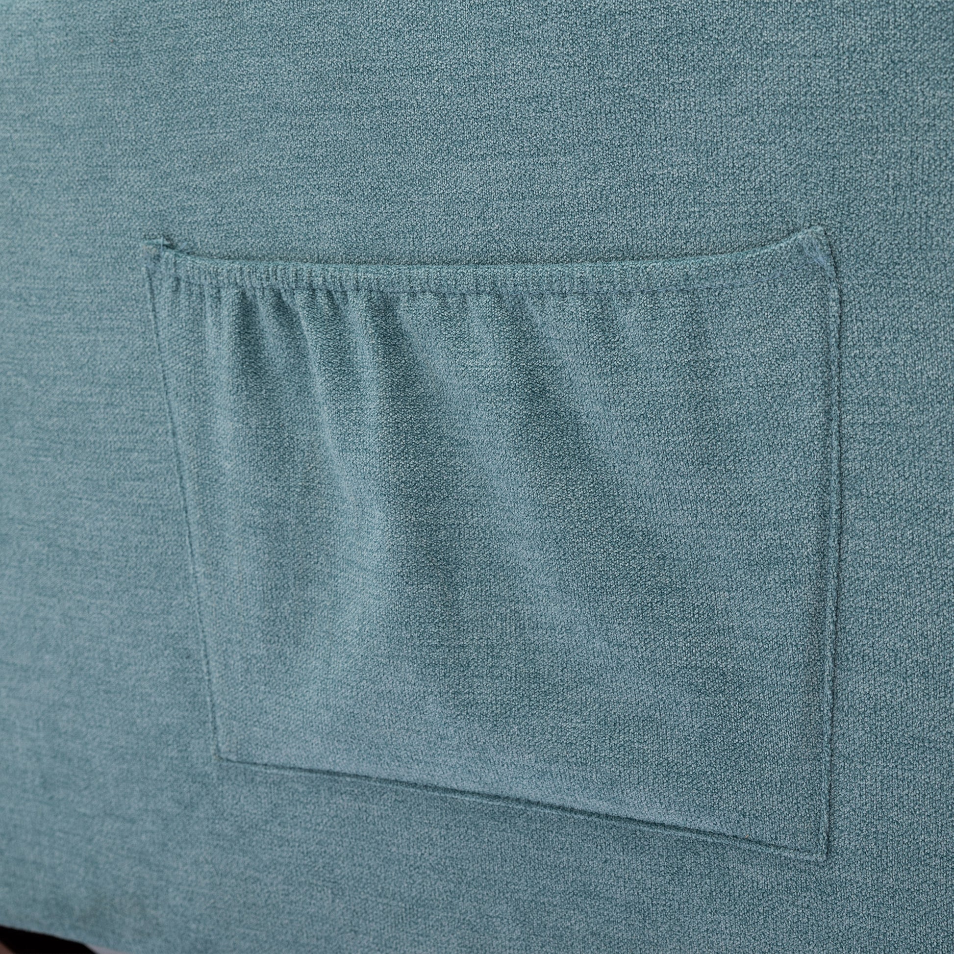 Coolmore Rocking Chair Upholstered Mid Century Modern Rocker Oversized Wingback Armchair For Living Room Light Blue Linen