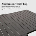 Large Extendable Patio Dining Table, Aluminum Metal Indoor Outdoor 53