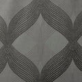 Ogee Knitted Jacquard Total Blackout Curtain Panel Only 1 Pc Panel Charcoal Polyester
