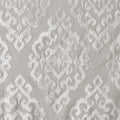 Knitted Jacquard Da Total Blackout Grommet Top Curtain Panel Only 1 Pc Panel Silver Polyester