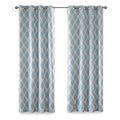 Printed Ikat Blackout Curtain Panel Only 1 Pc Panel Aqua Polyester