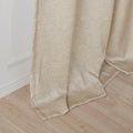 Tonal Printed Faux Silk Total Blackout Curtain Panel Pair 2 Pcs Window Panels Taupe Polyester