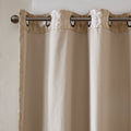 Knitted Jacquard Da Total Blackout Grommet Top Curtain Panel Only 1 Pc Panel Champagne Polyester