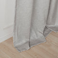 Tonal Printed Faux Silk Total Blackout Curtain Panel Pair 2 Pcs Window Panels Grey Polyester