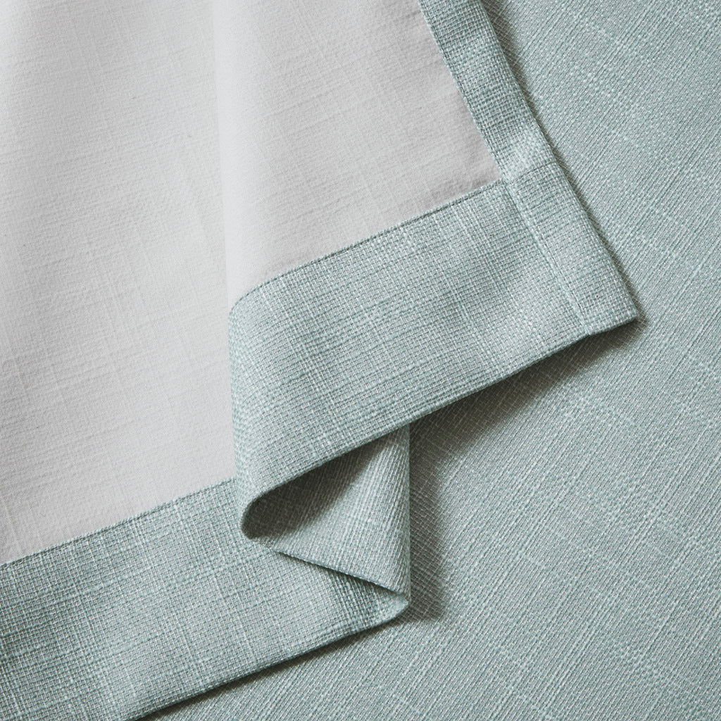 Printed Heathered Blackout Grommet Top Curtain Panel Only 1 Pc Panel Dusty Seafoam Polyester