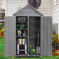 Outdoor Storage Cabinet, Garden Wood Tool Shed, Outside Wooden Shed Closet With Shelves And Latch For Yard 39.56