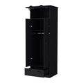 Lakewood Double Door And 1 Drawer Armoire Black Black Engineered Wood