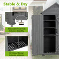 Outdoor Storage Cabinet, Garden Wood Tool Shed, Outside Wooden Shed Closet With Shelves And Latch For Yard 39.56