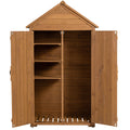 Outdoor Storage Cabinet, Garden Wood Tool Shed, Outside Wooden Shed Closet With Shelves And Latch For Yard 39.56