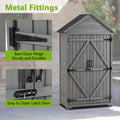 Outdoor Storage Cabinet, Garden Wood Tool Shed, Outside Wooden Shed Closet With Shelves And Latch For Yard 39.56