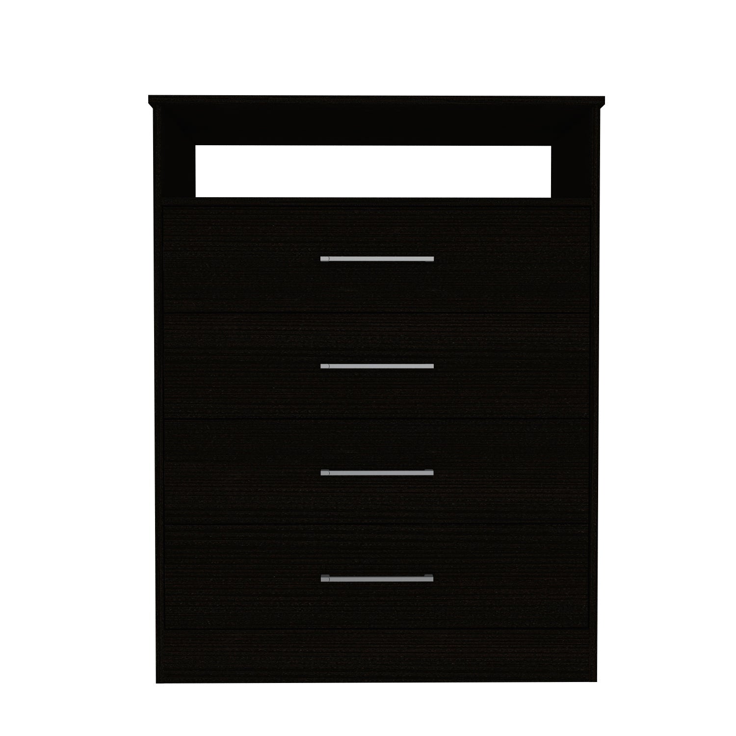 Wilmington 2 Piece Bedroom Set, Dresser And Chest, Black Wengue Black Bedroom Engineered Wood