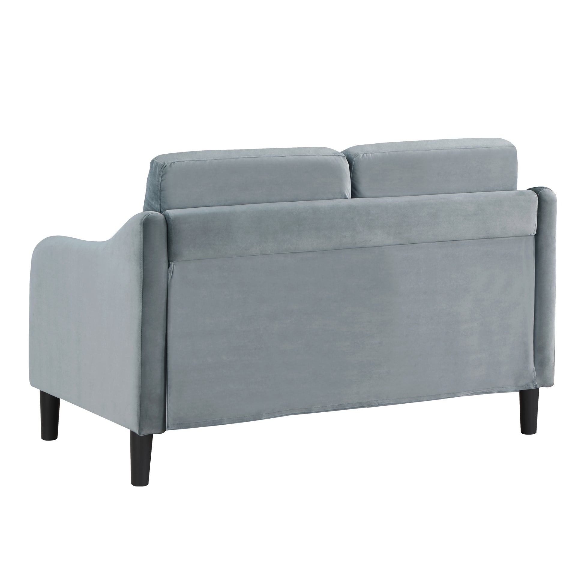51.5" Loveseat Sofa Small Couch For Small Space For Living Room,Bedroom, Grey Grey Velvet