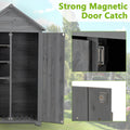 Outdoor Storage Cabinet, Garden Wood Tool Shed, Outside Wooden Shed Closet With Shelves And Latch For Yard 39.56