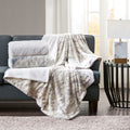 Oversized Faux Fur Throw grey-polyester
