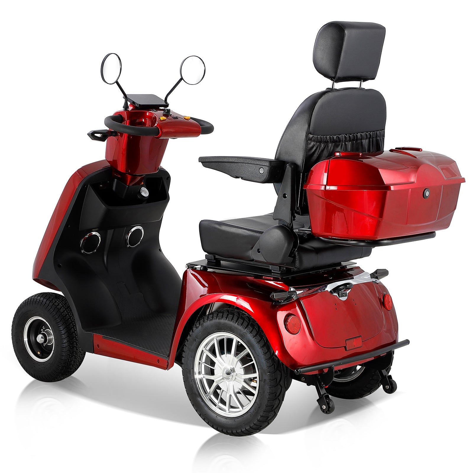 Fastest Mobility Scooter With Four Wheels For Adults & Seniors, Red 800W Red Abs Pc