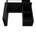 Palisades Computer Desk With Hutch And Storage Shelves Black Black Engineered Wood