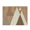 Layered Triangles Wood Wall Decor Natural Wood