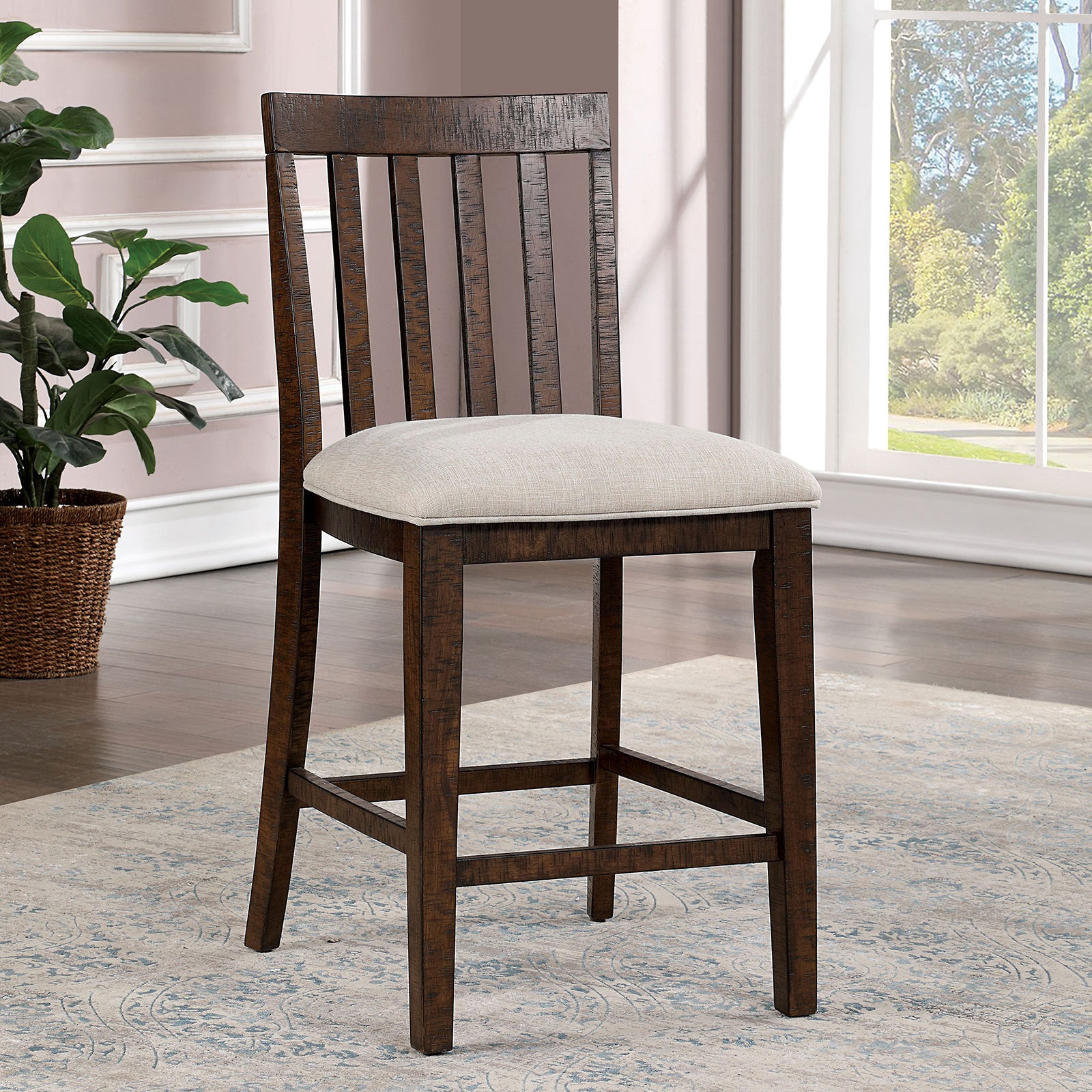 Set of 2pcs Counter Height Stools Dining Room