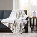 Oversized Faux Fur Throw natural-polyester