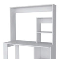 Palisades Computer Desk With Hutch And Storage Shelves White White Engineered Wood