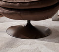 Swivel Leisure Chair Lounge Chair Velvet Chocolate Color With Stool Chocolate Velvet