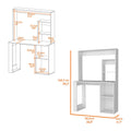 Palisades Computer Desk With Hutch And Storage Shelves White White Engineered Wood