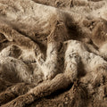 Oversized Faux Fur Throw tan-polyester